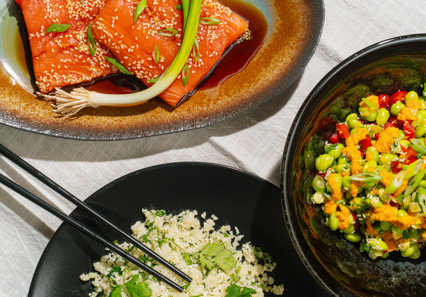 Teriyaki Salmon & Edamame Salad Meal | Serves 2