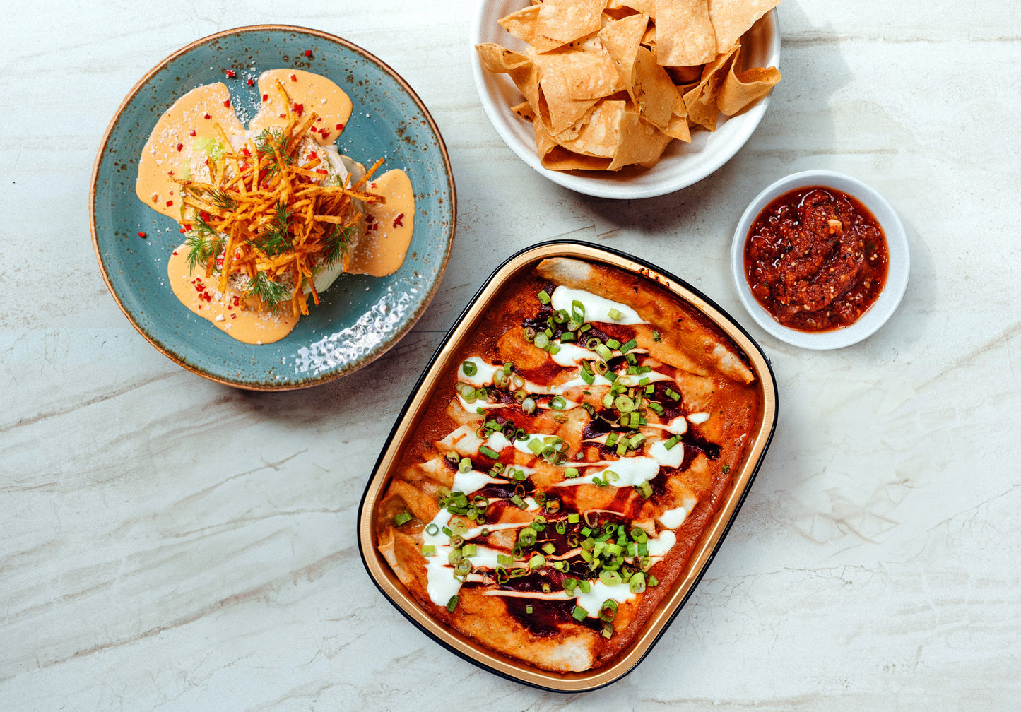 Nada's Braised Chicken Enchiladas Meal | Serves 4