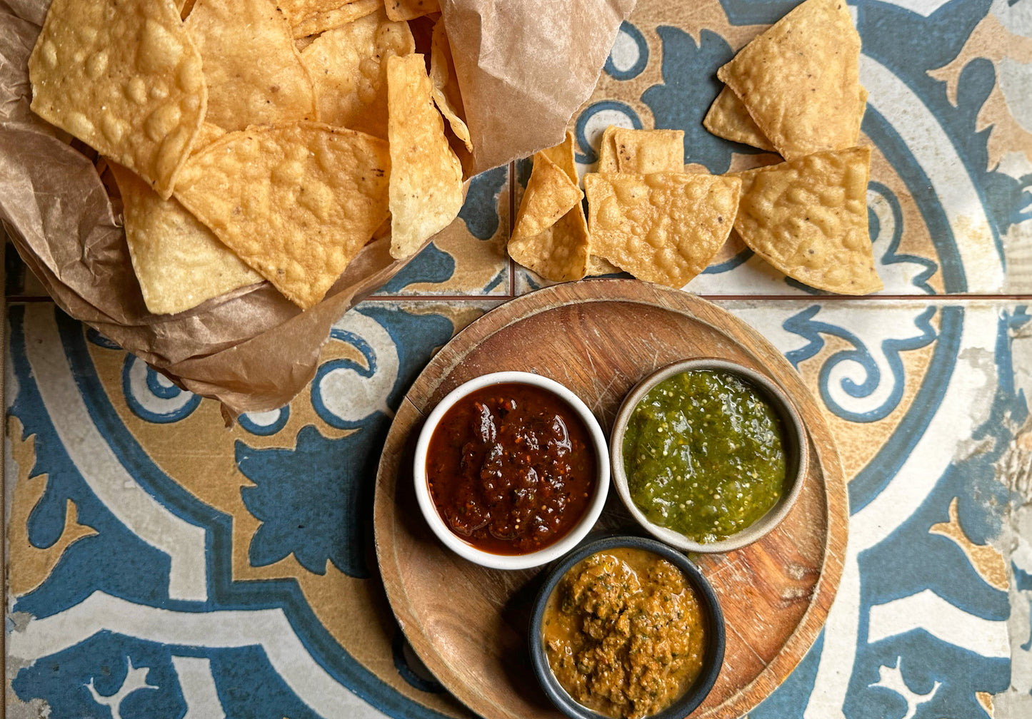 Nada’s Signature Salsa Trio & Chips | Appetizer for 4