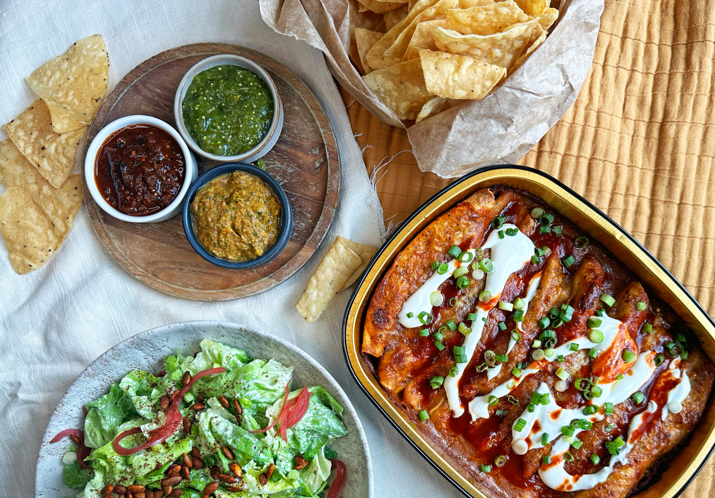Nada's Braised Chicken Enchiladas Meal | Serves 4