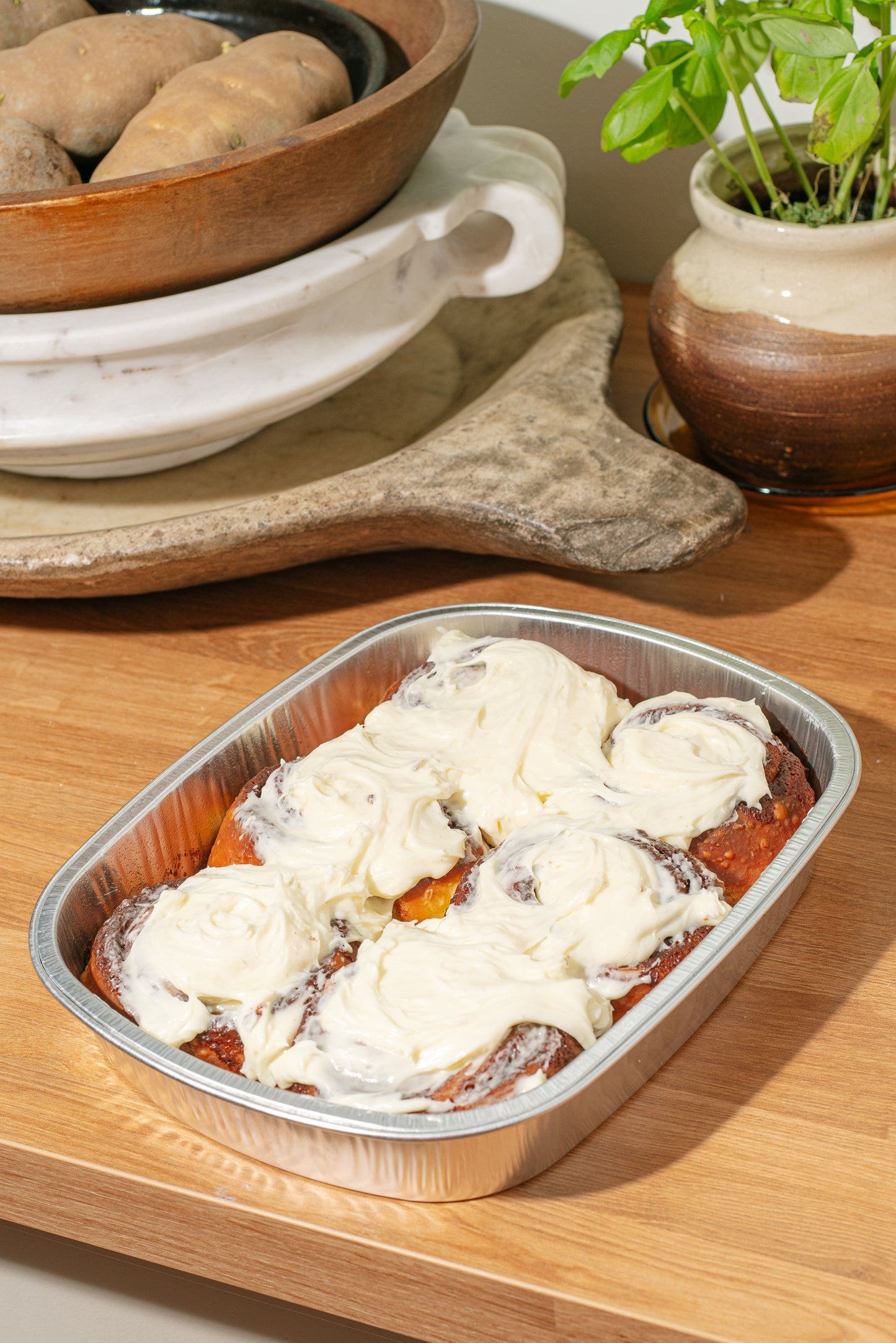 Brioche Cinnamon Rolls & White Chocolate Cream Cheese Icing | 6 pc.