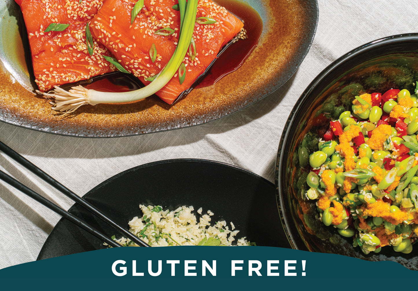 Teriyaki Salmon & Edamame Salad Meal | Serves 2