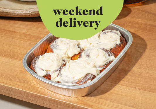 Brioche Cinnamon Rolls & White Chocolate Cream Cheese Icing | 6 pc.