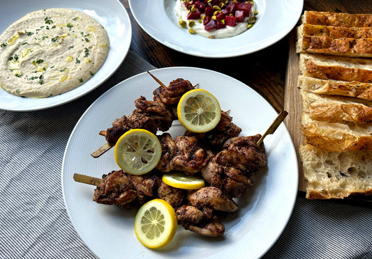 Lemon Pepper Chicken Kabob Meal | Serves 4