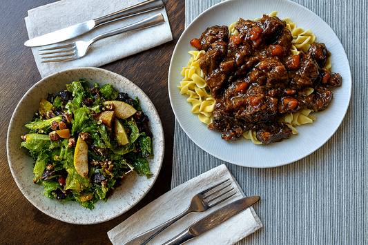 Beef Tips and Egg Noodles Meal | Serves 4