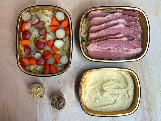 Aunt Connie's Corned Beef & Cabbage | Serves 4